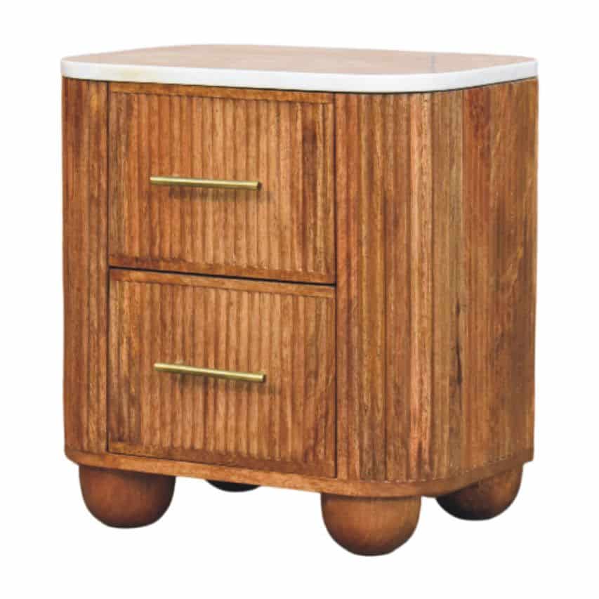 Aurora Marble Bedside – Bedside Tables