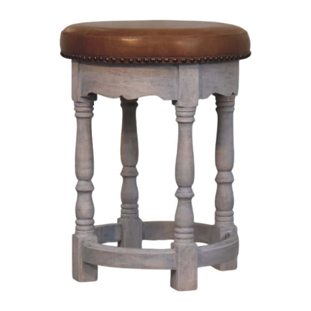 Rustic Charm Stool – Footstools & Pouffes