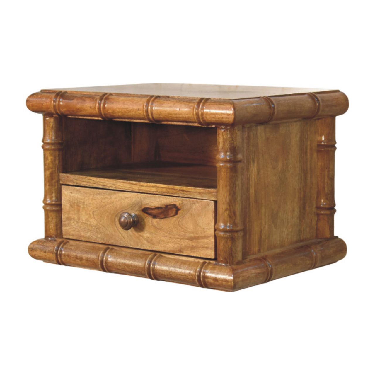 Bamboo Open Bedside in Amber Oak Finish - Image 2
