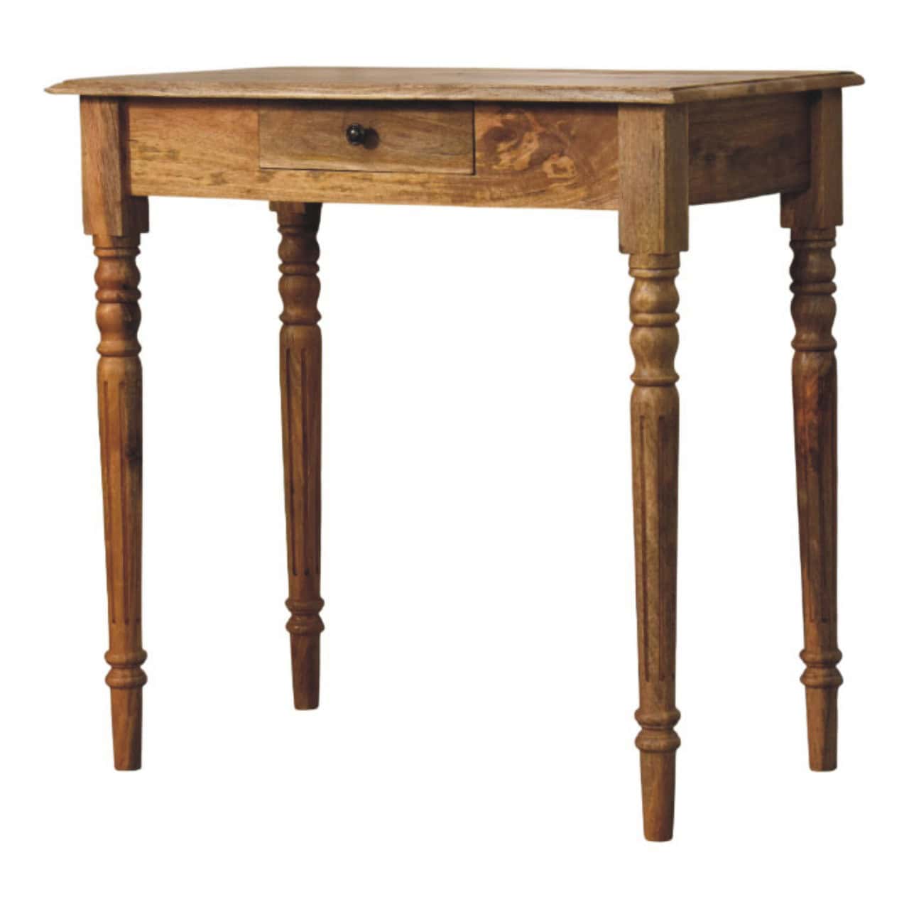 Oakish Turned Leg Writing Desk – Desks