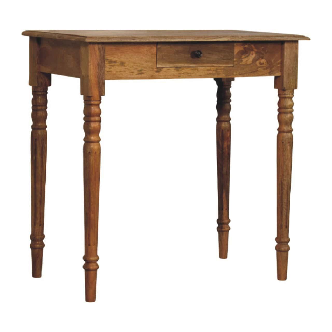 Oakish Turned Leg Writing Desk – Additional view