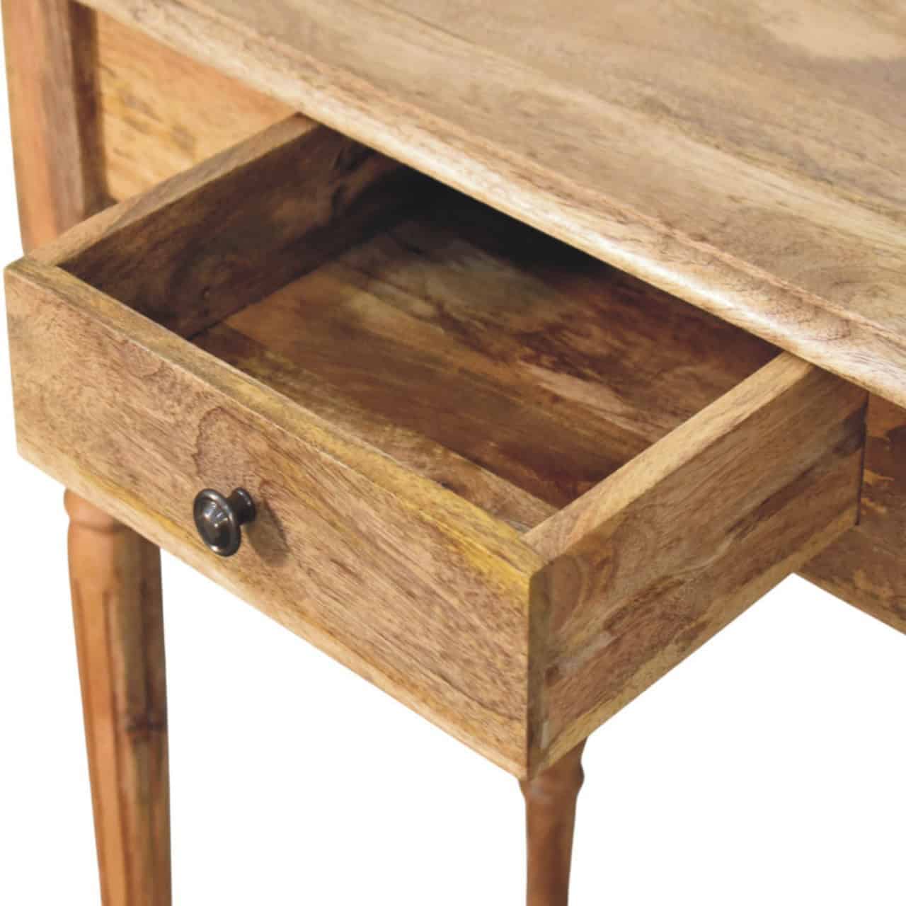 Oakish Turned Leg Writing Desk – Additional view 4