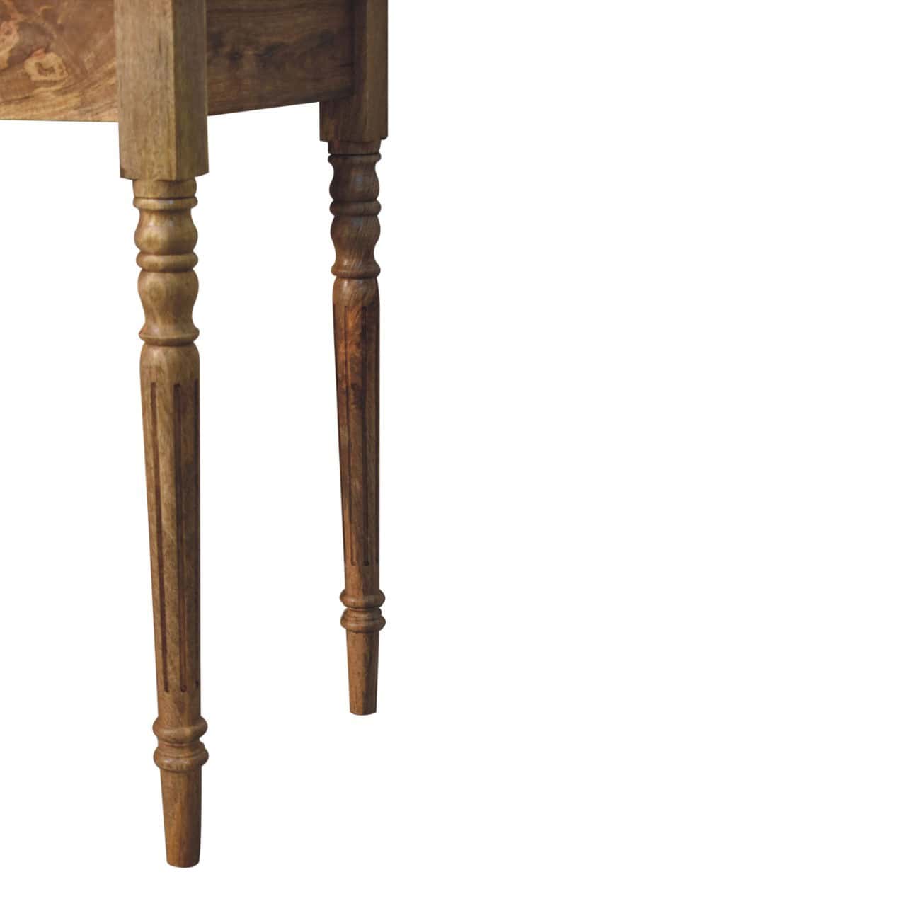Oakish Turned Leg Writing Desk – Additional view 5