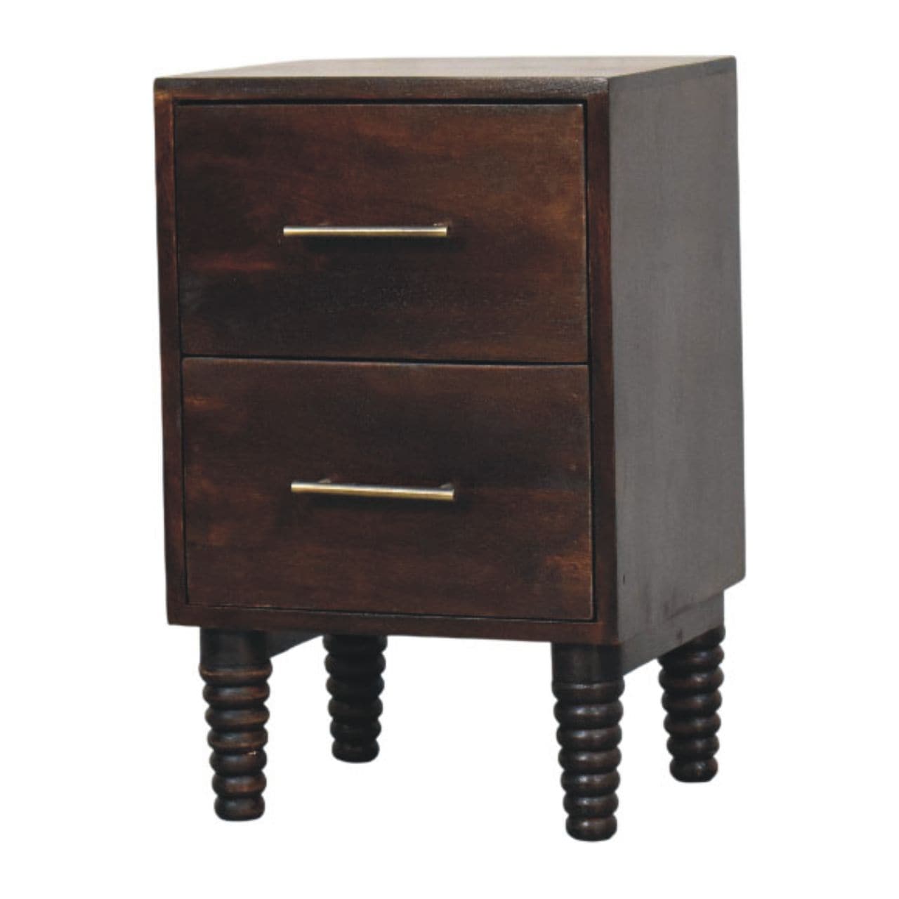 Spindle Mocha Bedside Table – Additional view