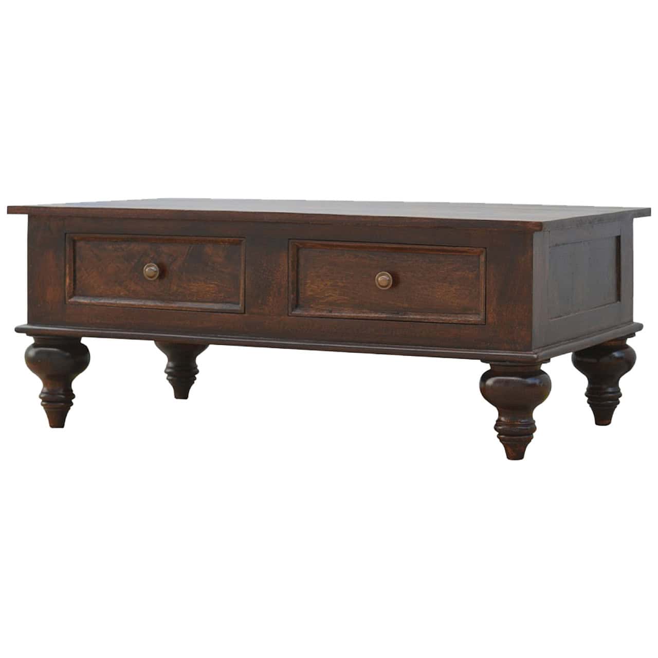 Turned 4 Drawer Coffee Table – Coffee Tables